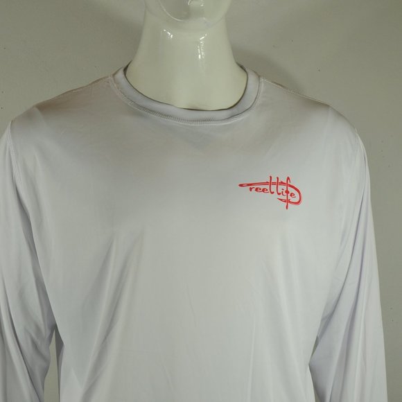 Reel Life Men's Americana Rapala Shirt 2XL Long Sleeve UPF 50+ White NWT - Picture 2 of 4